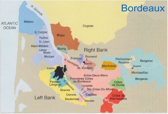 Map of Bordeaux